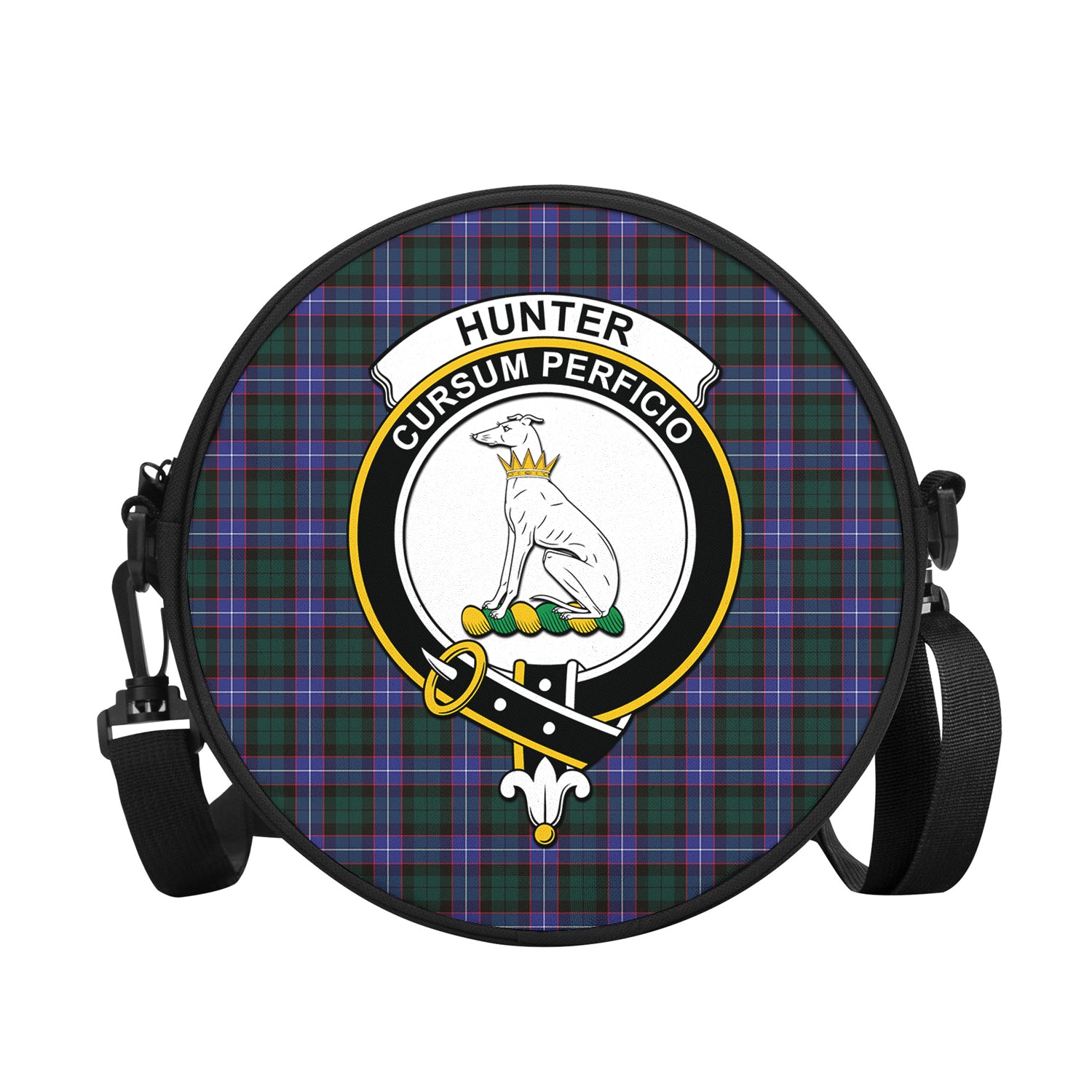 hunter-modern-tartan-round-satchel-bags-with-family-crest