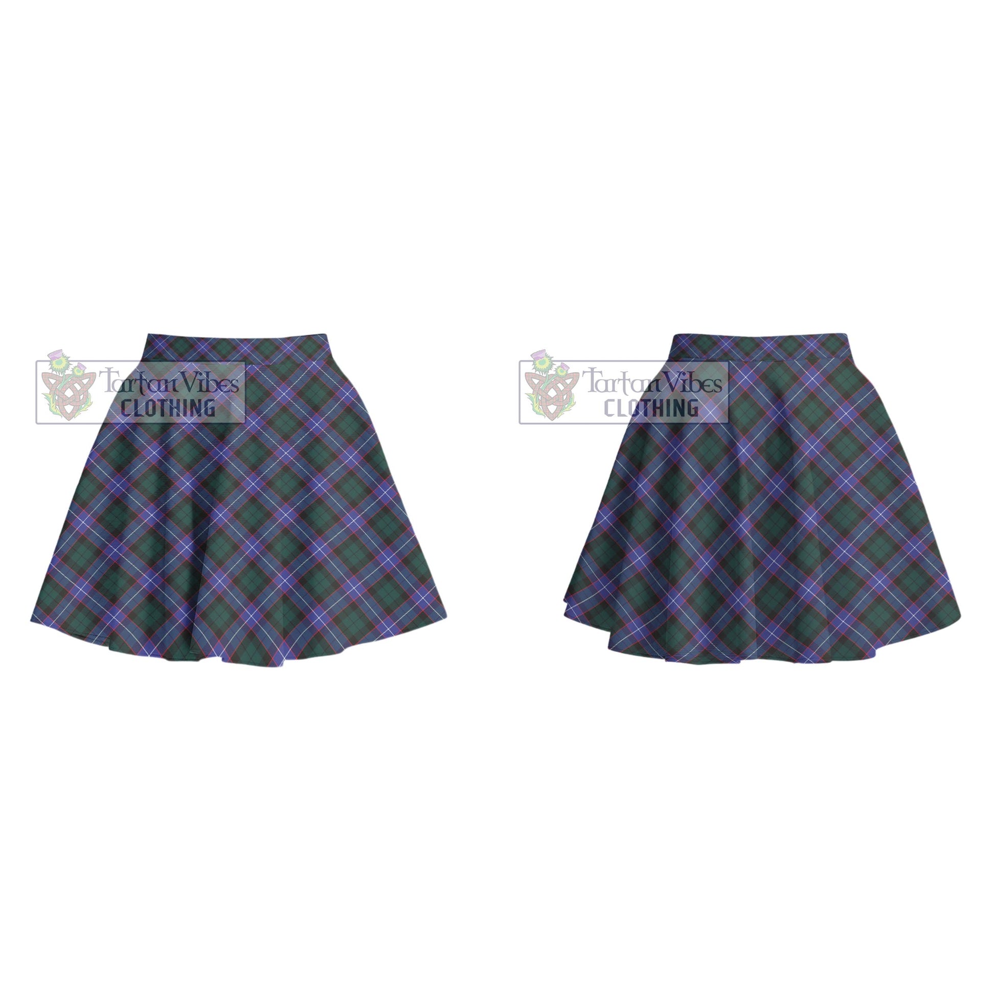 Tartan Vibes Clothing Hunter Modern Tartan Women's Plated Mini Skirt