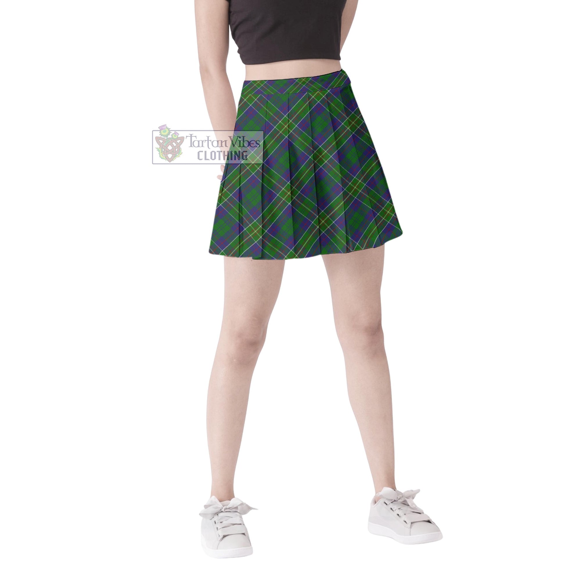 Tartan Vibes Clothing Hunter of Hunterston Tartan Women's Plated Mini Skirt