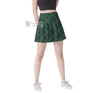 Hunter of Hunterston Tartan Women's Plated Mini Skirt