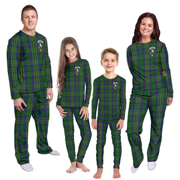 Hunter of Hunterston Tartan Pajamas Family Set with Family Crest