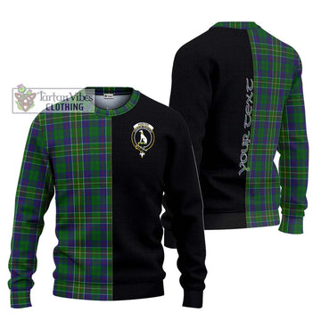 Hunter of Hunterston Tartan Ugly Sweater with Family Crest and Half Of Me Style