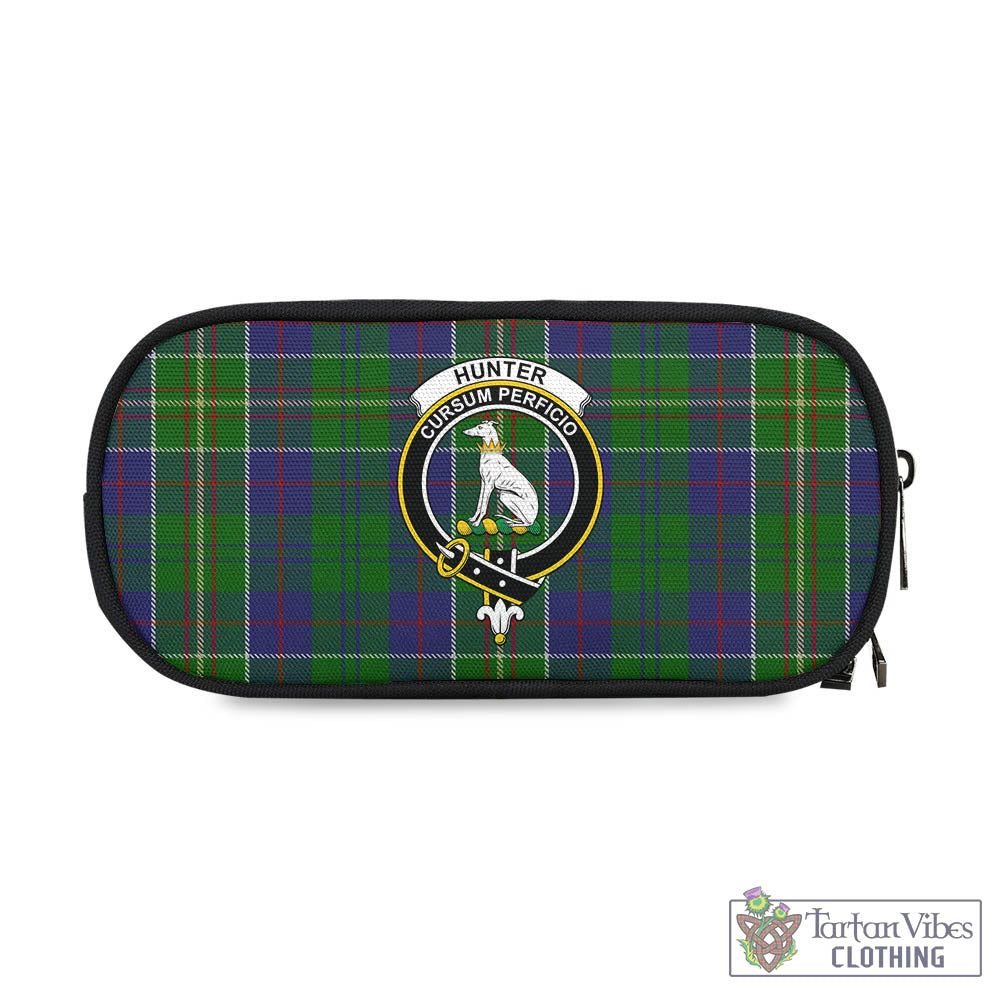 Tartan Vibes Clothing Hunter of Hunterston Tartan Pen and Pencil Case with Family Crest