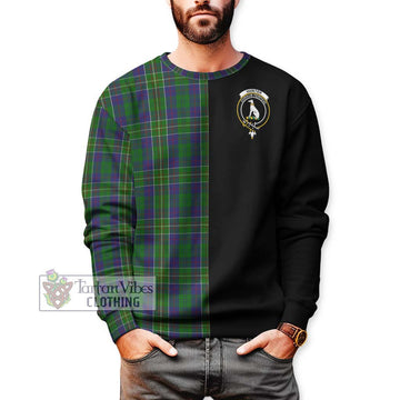 Hunter of Hunterston Tartan Sweatshirt with Family Crest and Half Of Me Style