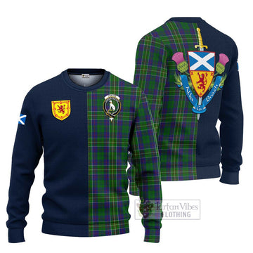 Hunter of Hunterston Tartan Ugly Sweater with Scottish Lion Royal Arm Half Style