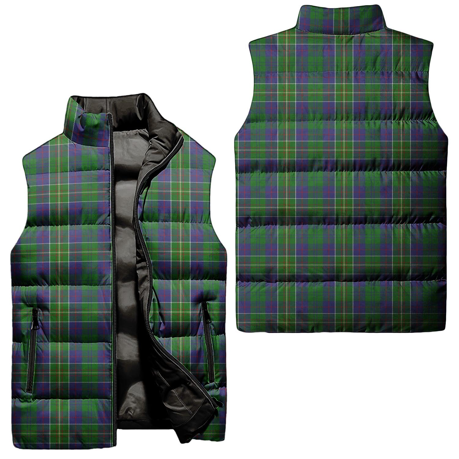 Hunter of Hunterston Tartan Sleeveless Puffer Jacket Unisex - Tartanvibesclothing