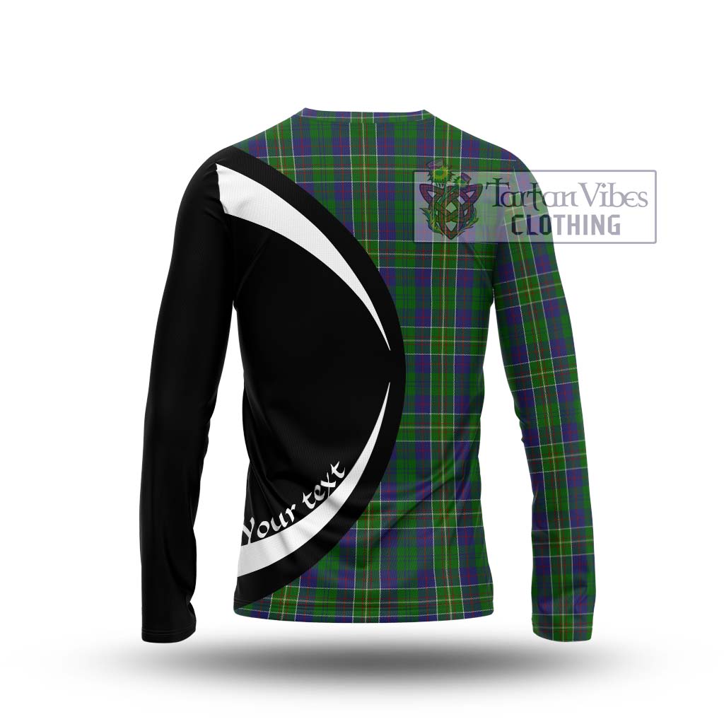 Hunter of Hunterston Tartan Long Sleeve T-Shirt with Family Crest Circle Style - Tartan Vibes Clothing