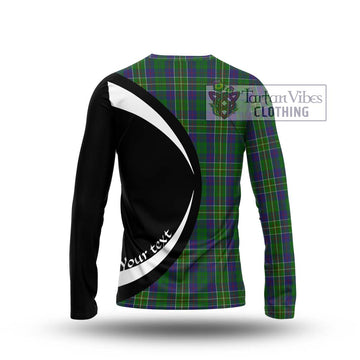 Hunter of Hunterston Tartan Long Sleeve T-Shirt with Family Crest Circle Style