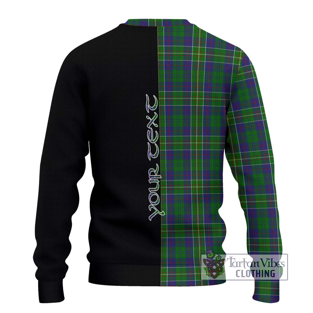 Hunter of Hunterston Tartan Knitted Sweater with Family Crest and Half Of Me Style - Tartanvibesclothing Shop