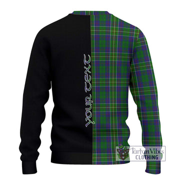 Hunter of Hunterston Tartan Ugly Sweater with Family Crest and Half Of Me Style