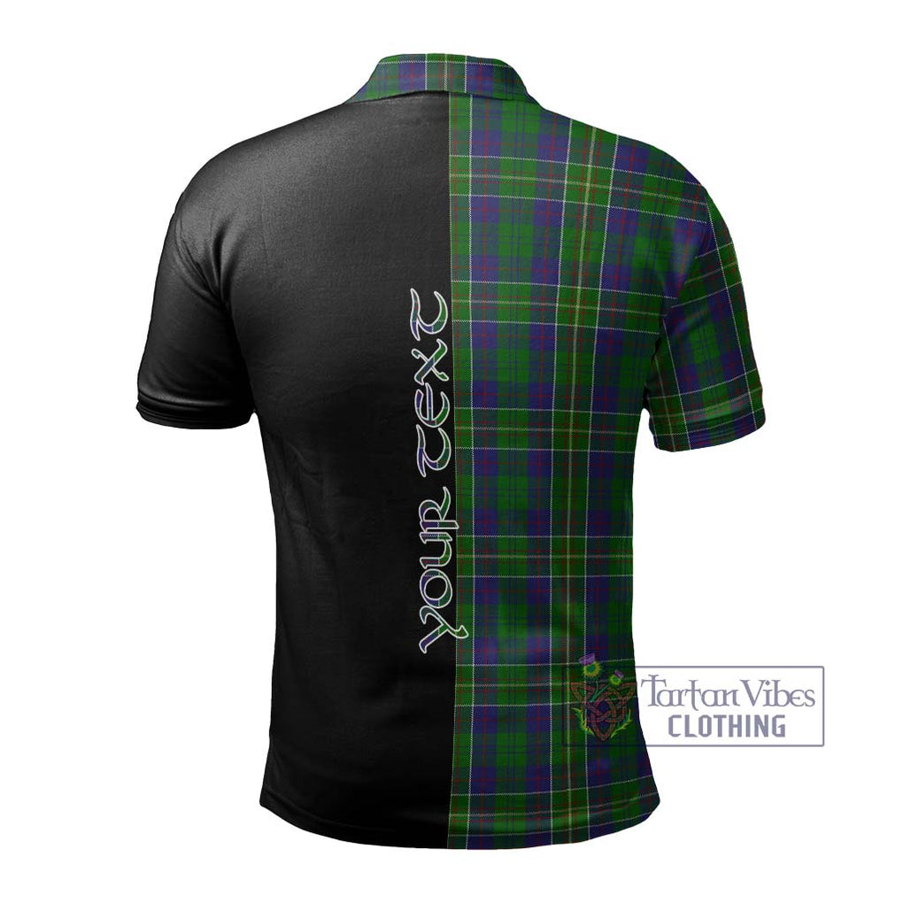 Hunter of Hunterston Tartan Polo Shirt with Family Crest and Half Of Me Style - Tartanvibesclothing Shop