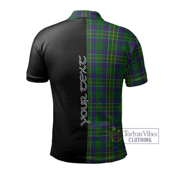 Hunter of Hunterston Tartan Polo Shirt with Family Crest and Half Of Me Style