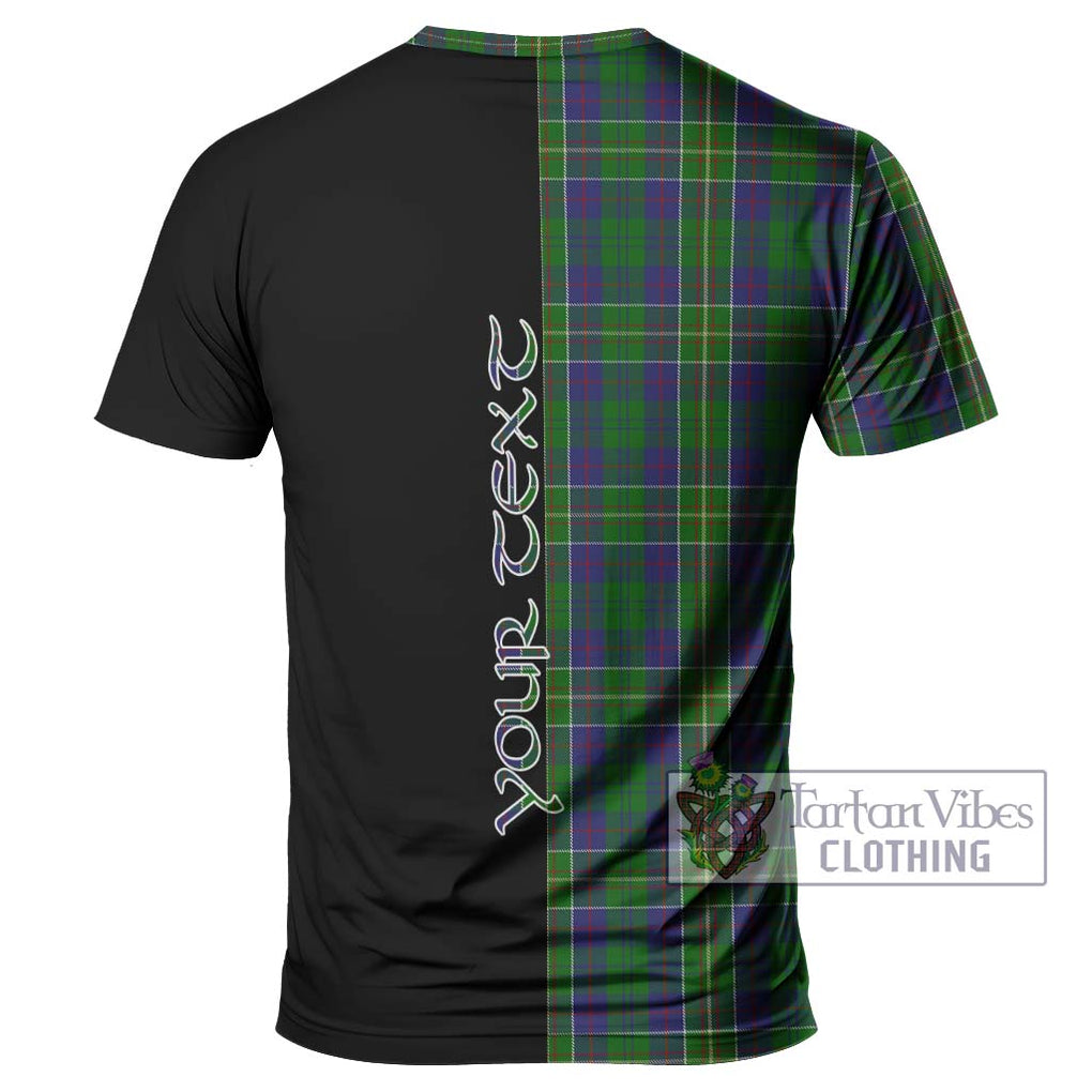 Hunter of Hunterston Tartan T-Shirt with Family Crest and Half Of Me Style - Tartanvibesclothing Shop