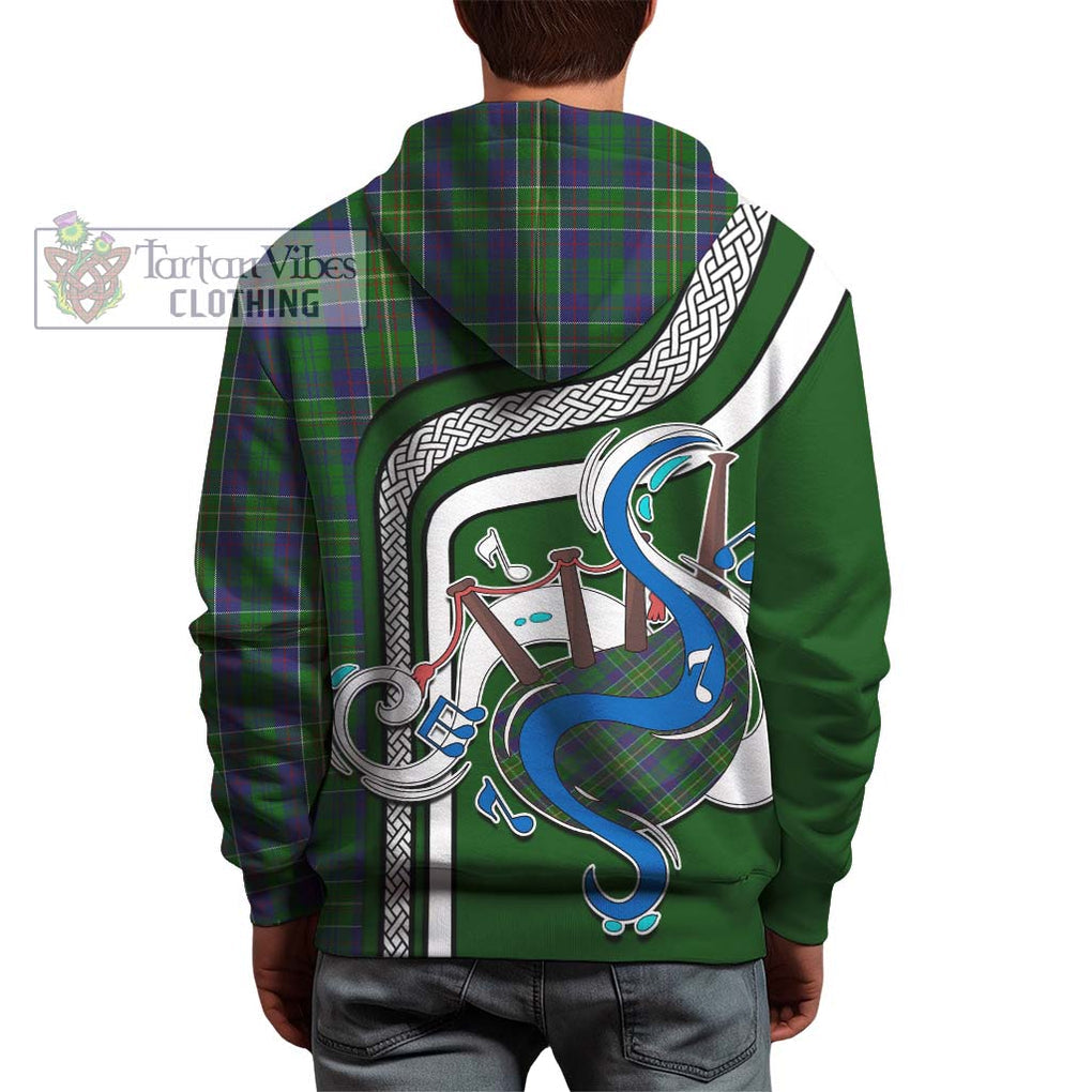 Hunter of Hunterston Tartan Hoodie with Epic Bagpipe Style - Tartanvibesclothing Shop