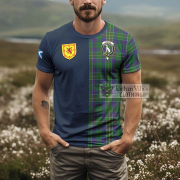 Hunter of Hunterston Tartan T-Shirt Alba with Scottish Lion Royal Arm Half Style