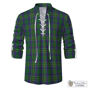 Hunter of Hunterston Tartan Men's Scottish Traditional Jacobite Ghillie Kilt Shirt