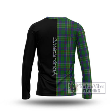 Hunter of Hunterston Tartan Long Sleeve T-Shirt with Family Crest and Half Of Me Style