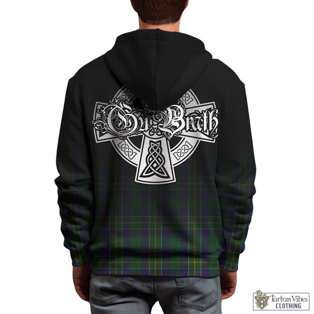 Tartan Vibes Clothing Hunter of Hunterston Tartan Hoodie Featuring Alba Gu Brath Family Crest Celtic Inspired