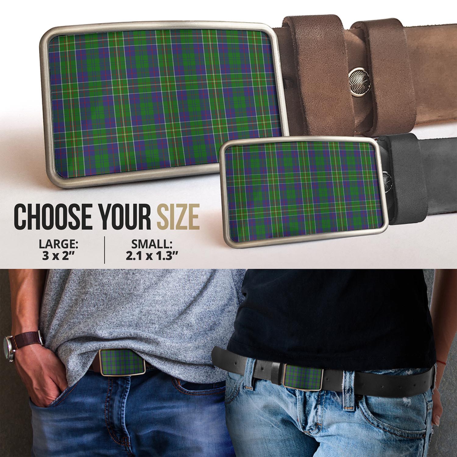 Hunter of Hunterston Tartan Belt Buckles - Tartan Vibes Clothing