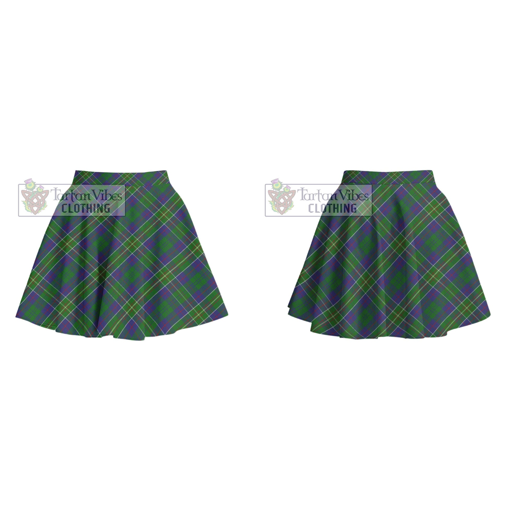 Tartan Vibes Clothing Hunter of Hunterston Tartan Women's Plated Mini Skirt