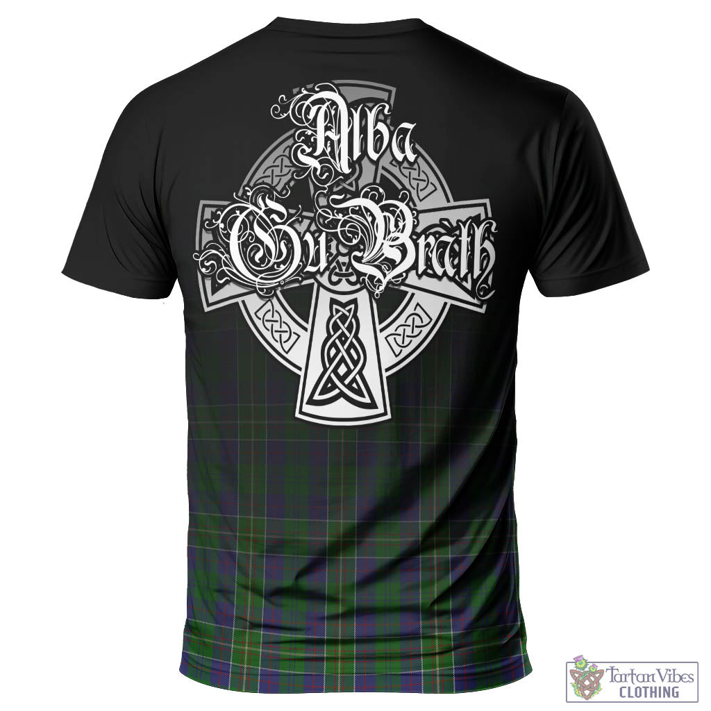 Tartan Vibes Clothing Hunter of Hunterston Tartan T-Shirt Featuring Alba Gu Brath Family Crest Celtic Inspired