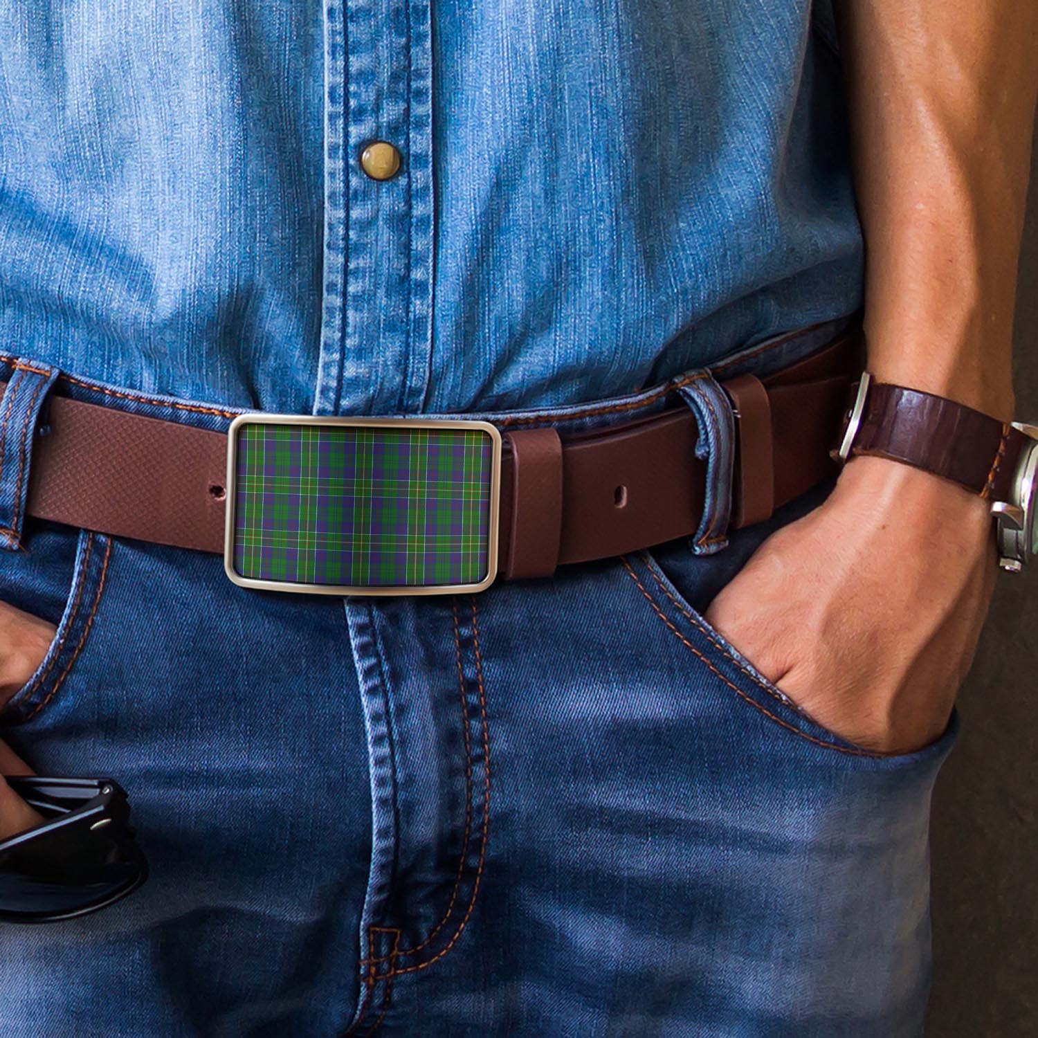 Hunter of Hunterston Tartan Belt Buckles - Tartan Vibes Clothing