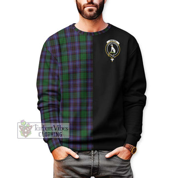 Hunter of Peebleshire Tartan Sweatshirt with Family Crest and Half Of Me Style