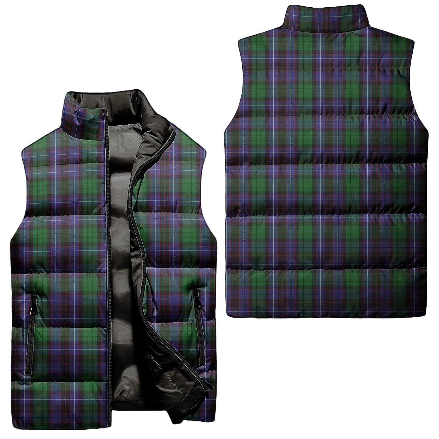 Hunter of Peebleshire Tartan Sleeveless Puffer Jacket Unisex - Tartanvibesclothing