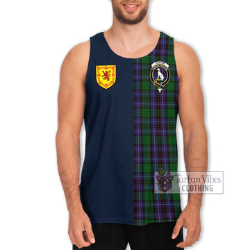 Hunter of Peebleshire Tartan Men's Tank Top with Scottish Lion Royal Arm Half Style