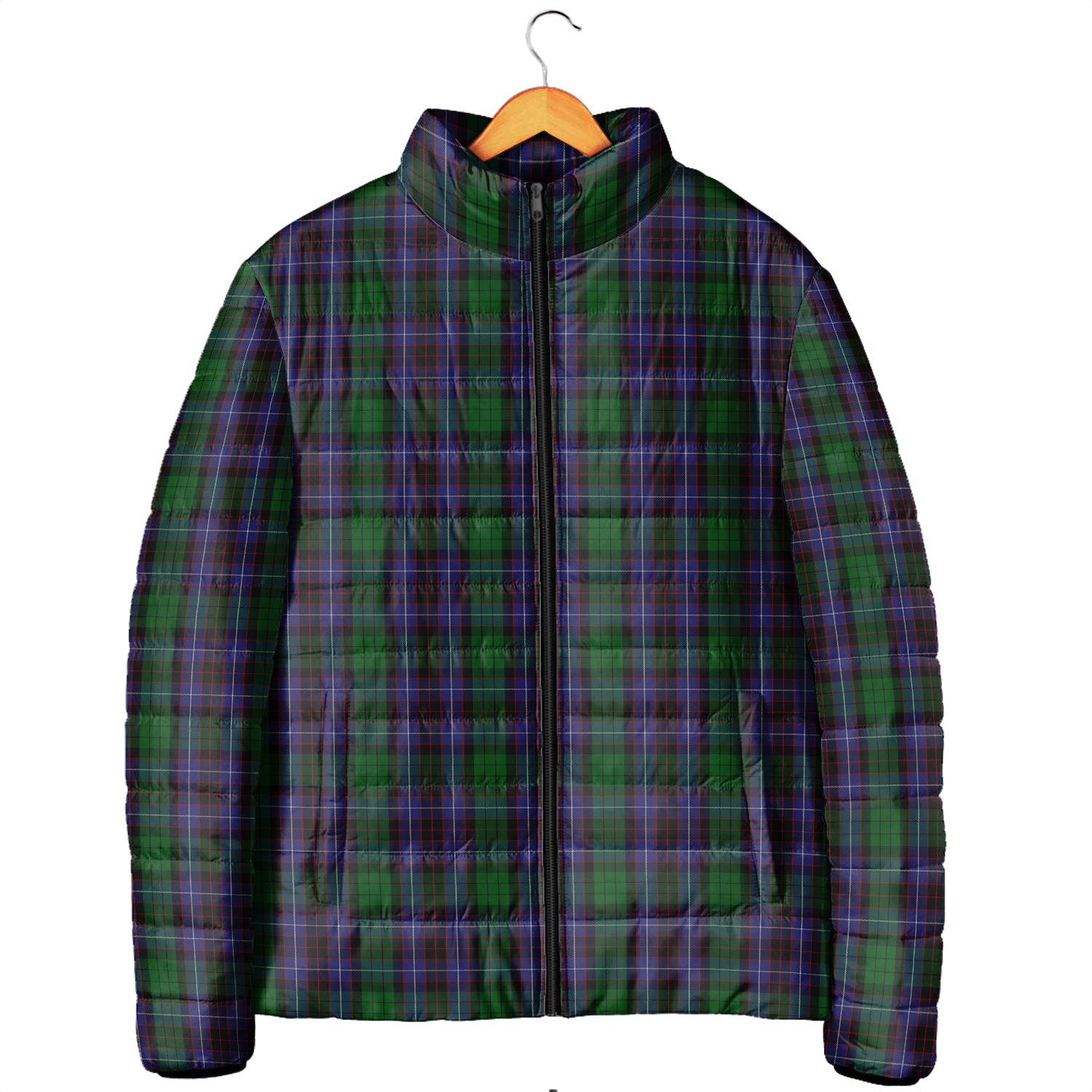 Hunter of Peebleshire Tartan Padded Jacket Men's Padded Jacket - Tartan Vibes Clothing