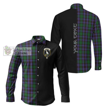 Hunter of Peebleshire Tartan Long Sleeve Button Shirt with Family Crest and Half Of Me Style