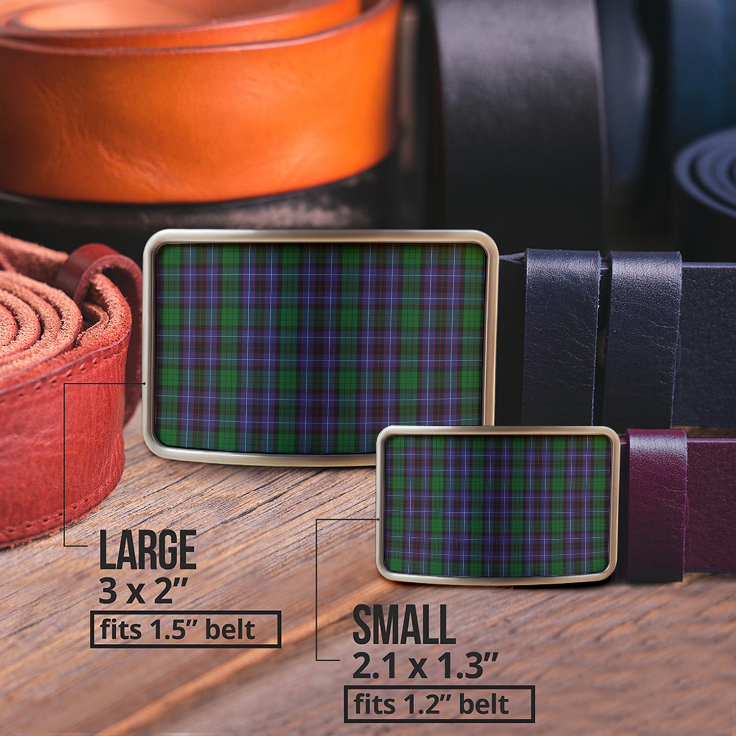 Hunter of Peebleshire Tartan Belt Buckles - Tartan Vibes Clothing