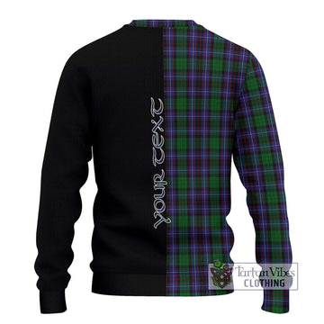 Hunter of Peebleshire Tartan Ugly Sweater with Family Crest and Half Of Me Style