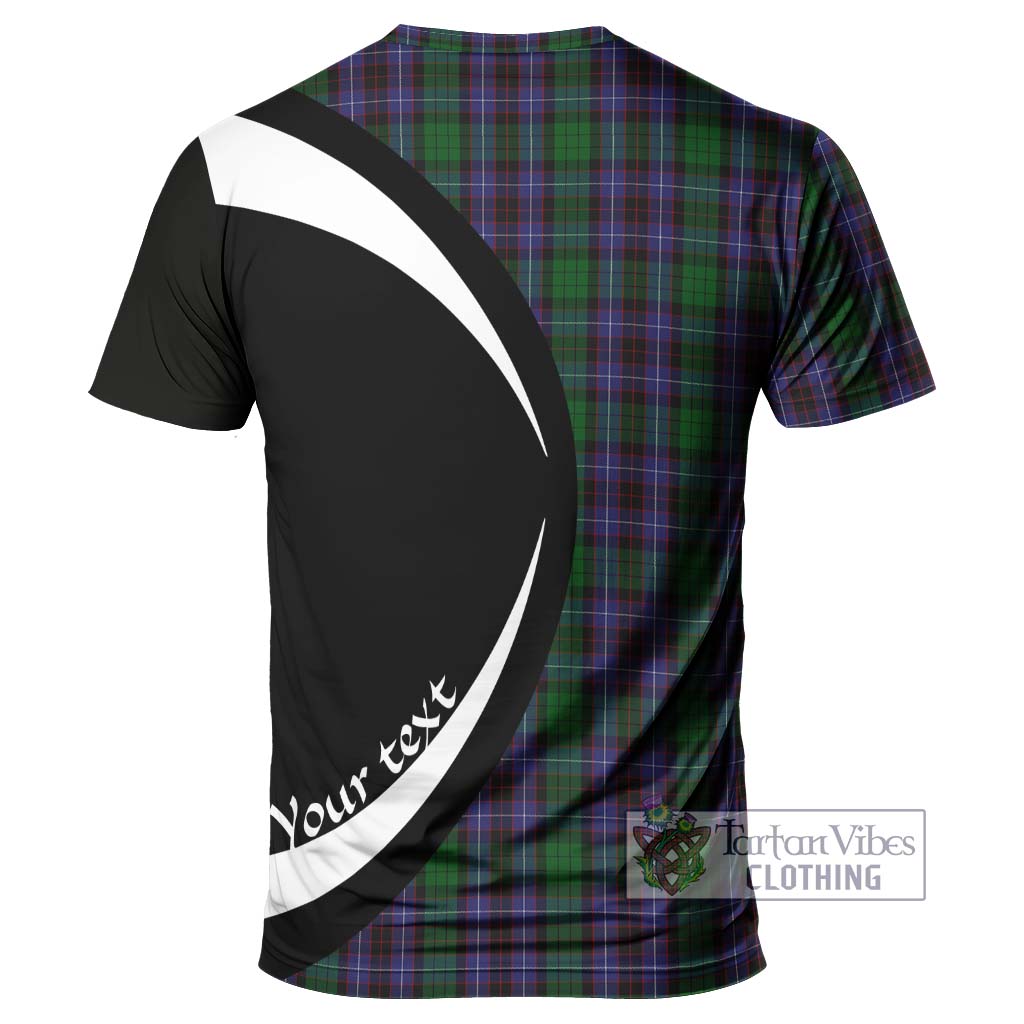 Tartan Vibes Clothing Hunter of Peebleshire Tartan T-Shirt with Family Crest Circle Style