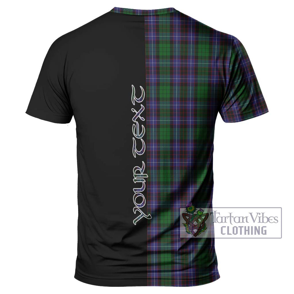 Hunter of Peebleshire Tartan T-Shirt with Family Crest and Half Of Me Style - Tartanvibesclothing Shop