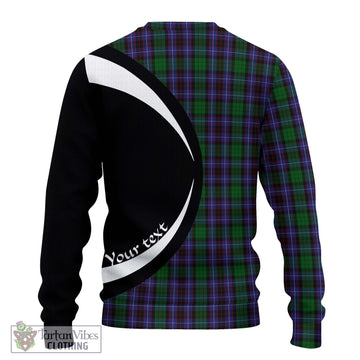 Hunter of Peebleshire Tartan Ugly Sweater with Family Crest Circle Style