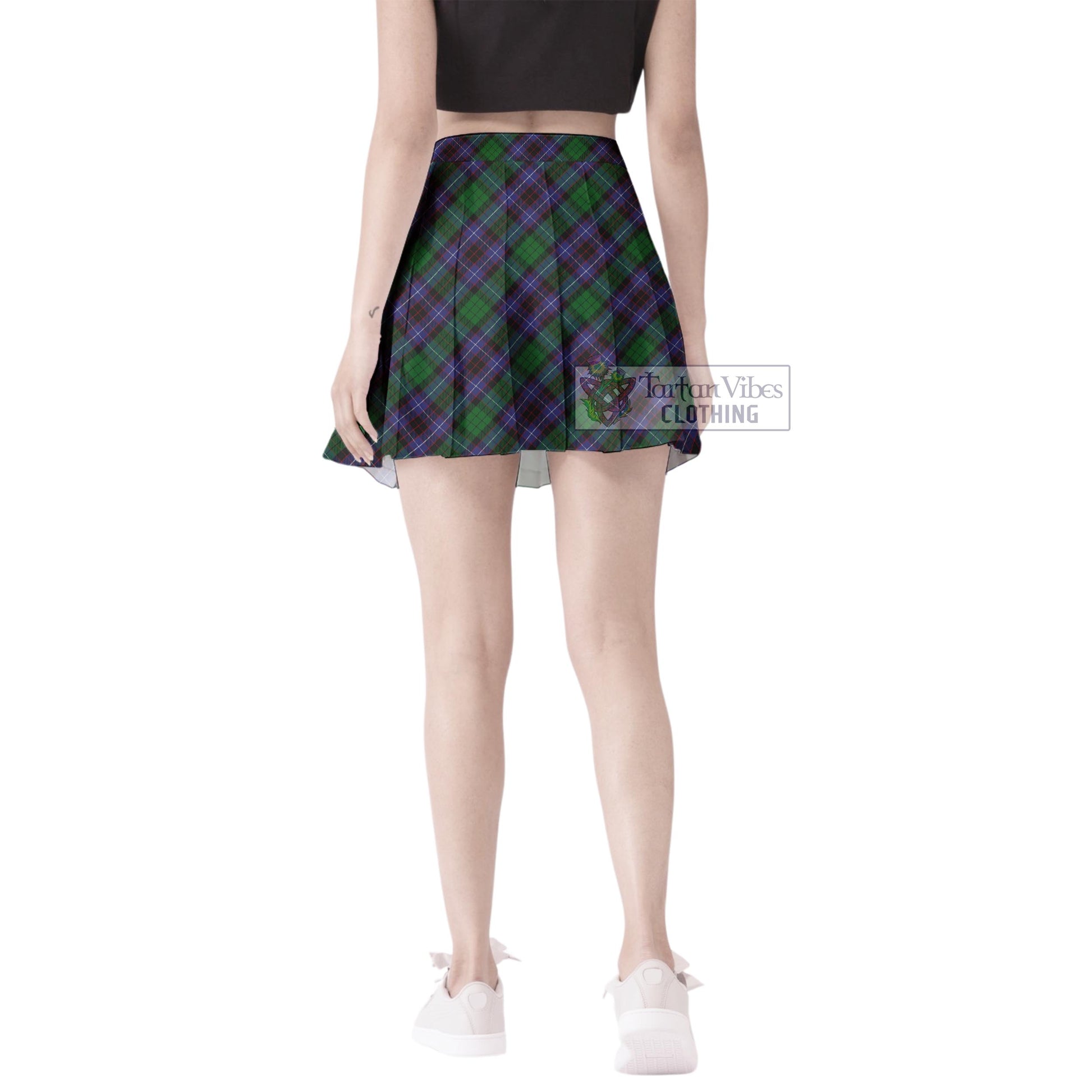 Tartan Vibes Clothing Hunter of Peebleshire Tartan Women's Plated Mini Skirt