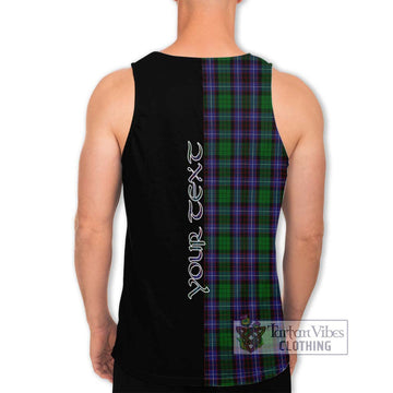 Hunter of Peebleshire Tartan Men's Tank Top with Family Crest and Half Of Me Style