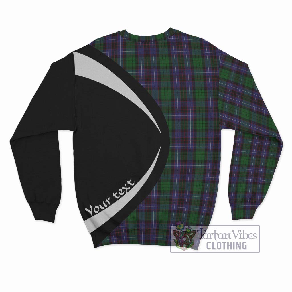 Hunter of Peebleshire Tartan Sweatshirt with Family Crest Circle Style - Tartan Vibes Clothing