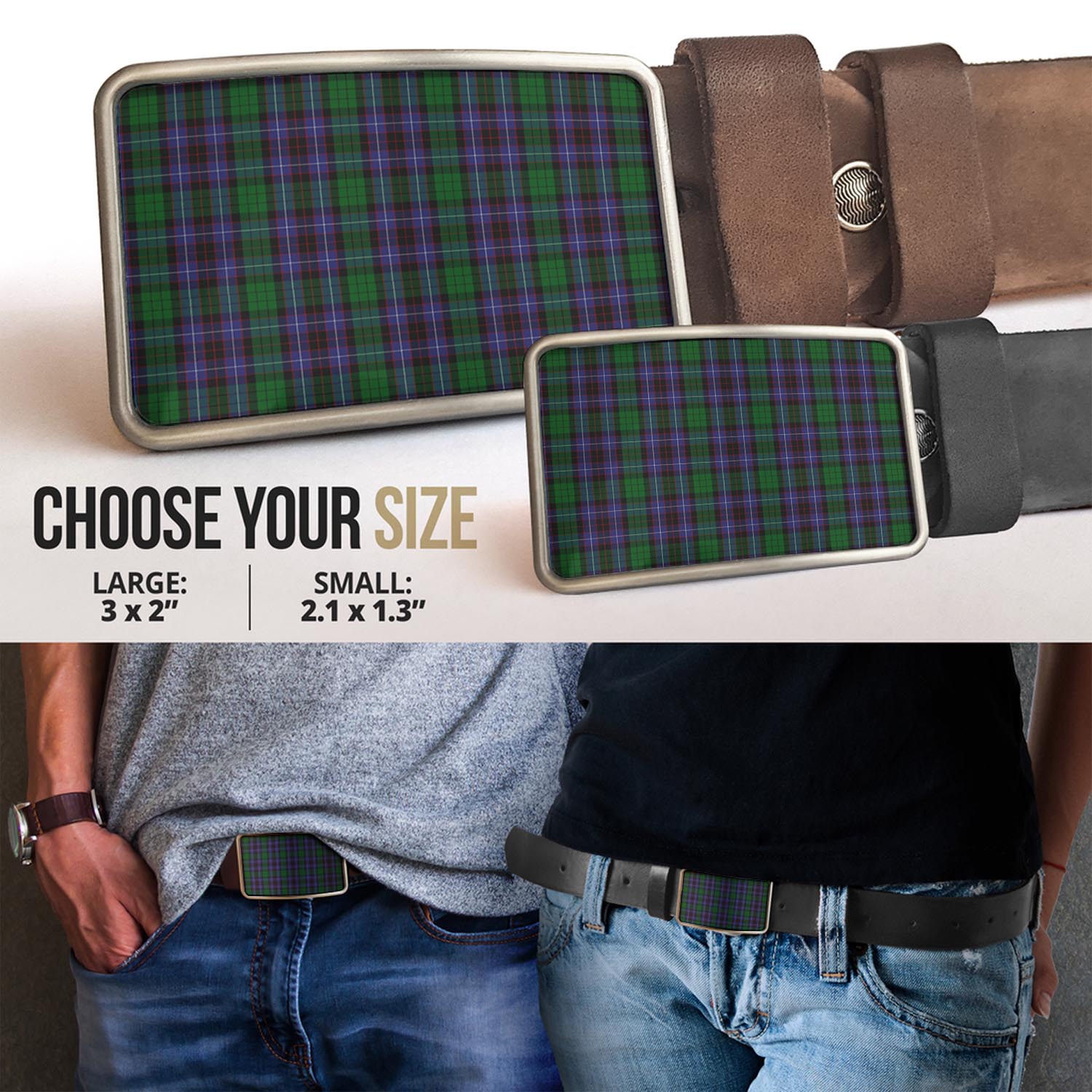 Hunter of Peebleshire Tartan Belt Buckles - Tartan Vibes Clothing