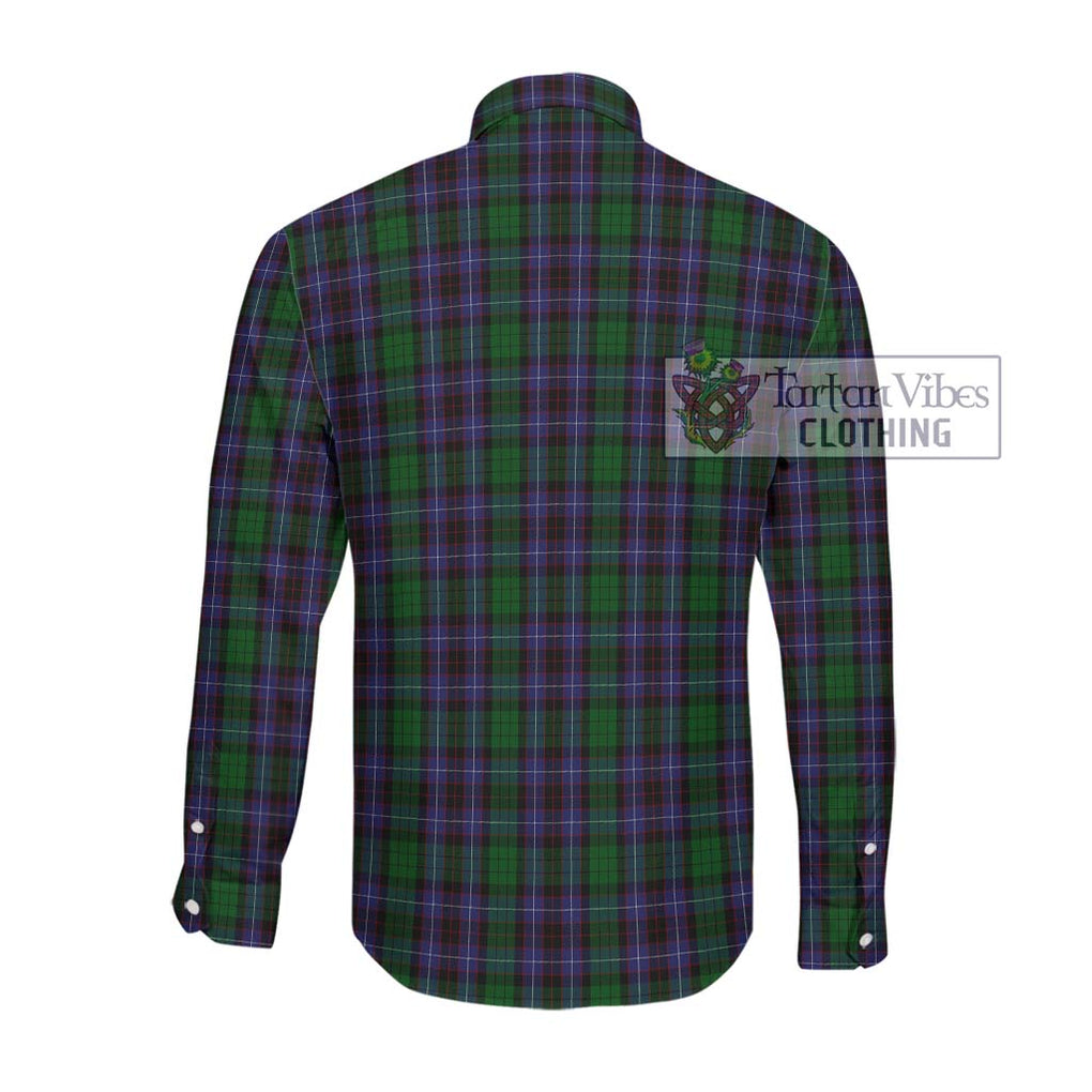 Hunter of Peebleshire Tartan Long Sleeve Button Shirt with Family Crest DNA In Me Style - Tartanvibesclothing Shop