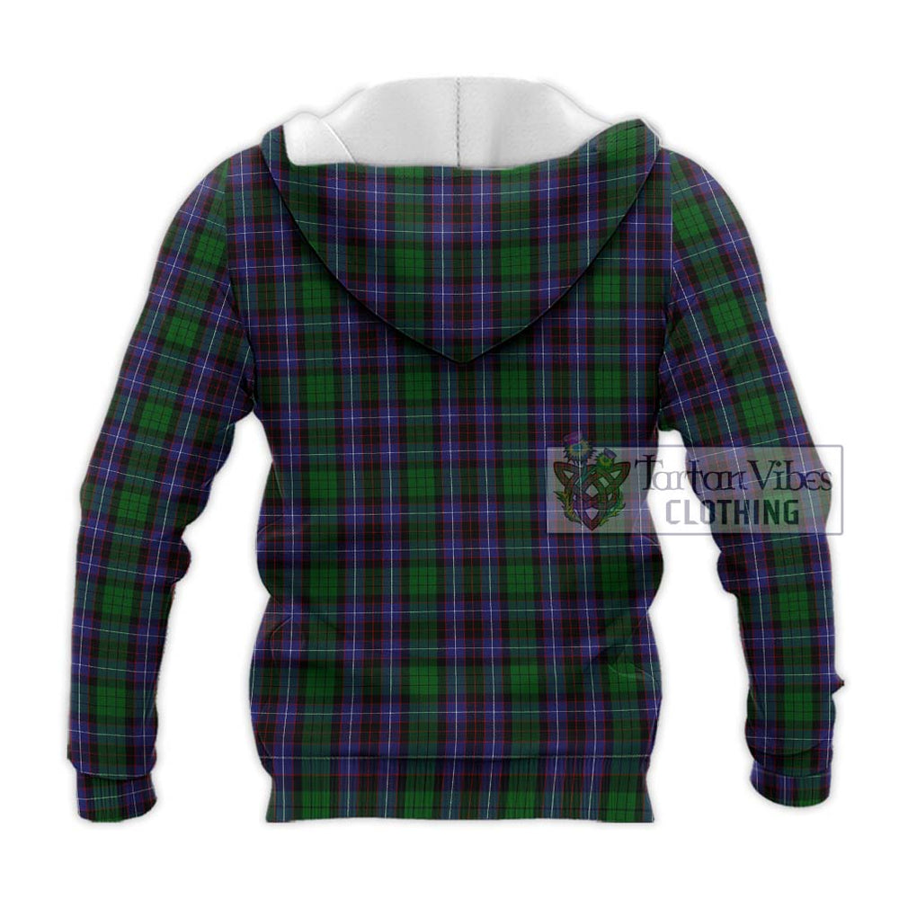 Hunter of Peebleshire Tartan Knitted Hoodie with Family Crest DNA In Me Style - Tartanvibesclothing Shop