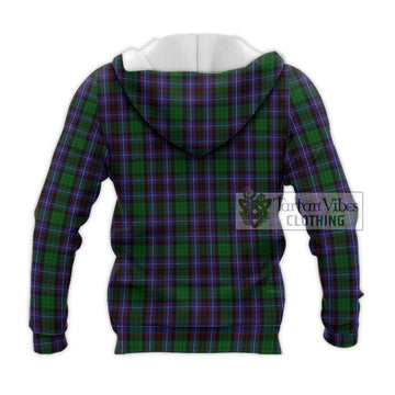 Hunter of Peebleshire Tartan Knitted Hoodie with Family Crest DNA In Me Style