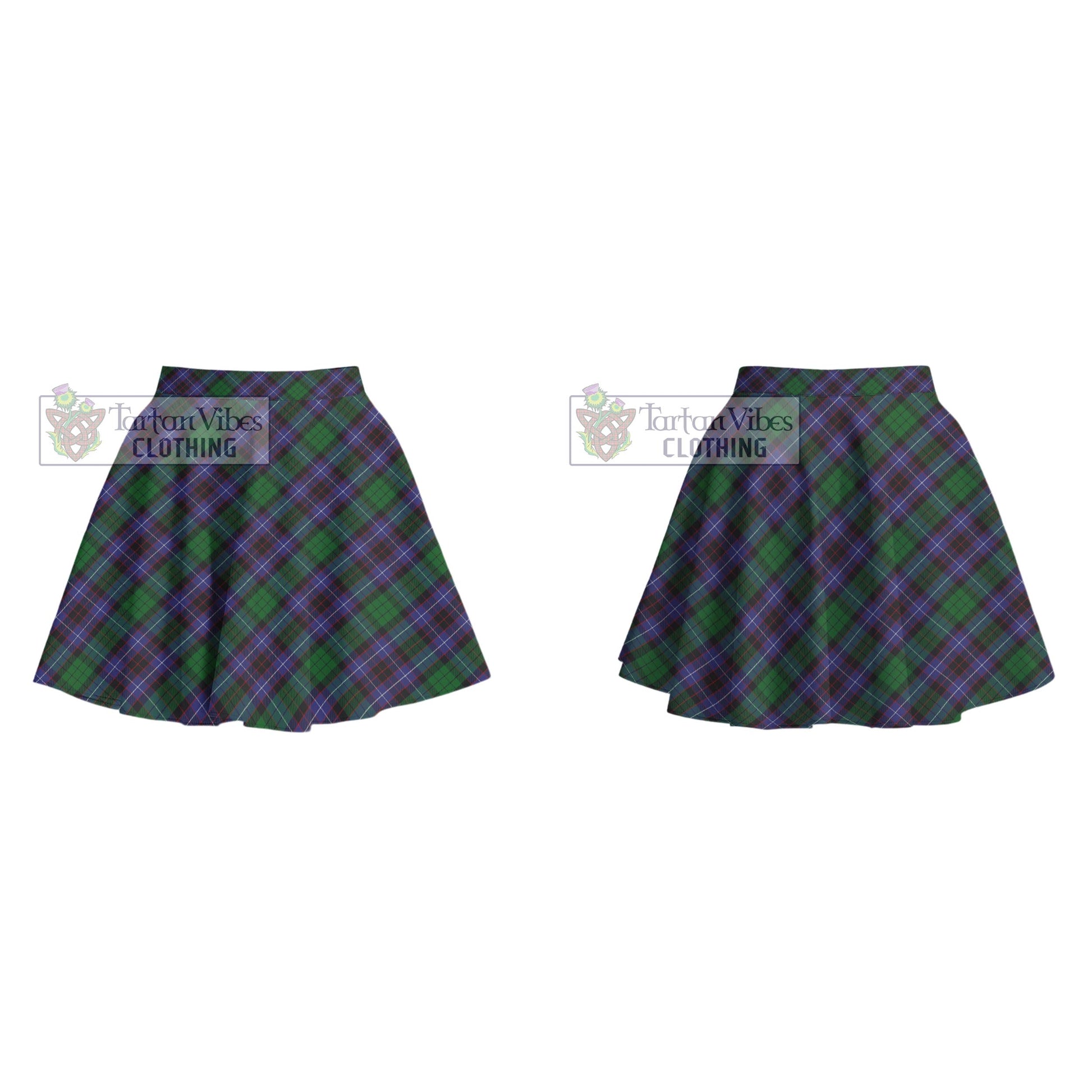 Tartan Vibes Clothing Hunter of Peebleshire Tartan Women's Plated Mini Skirt