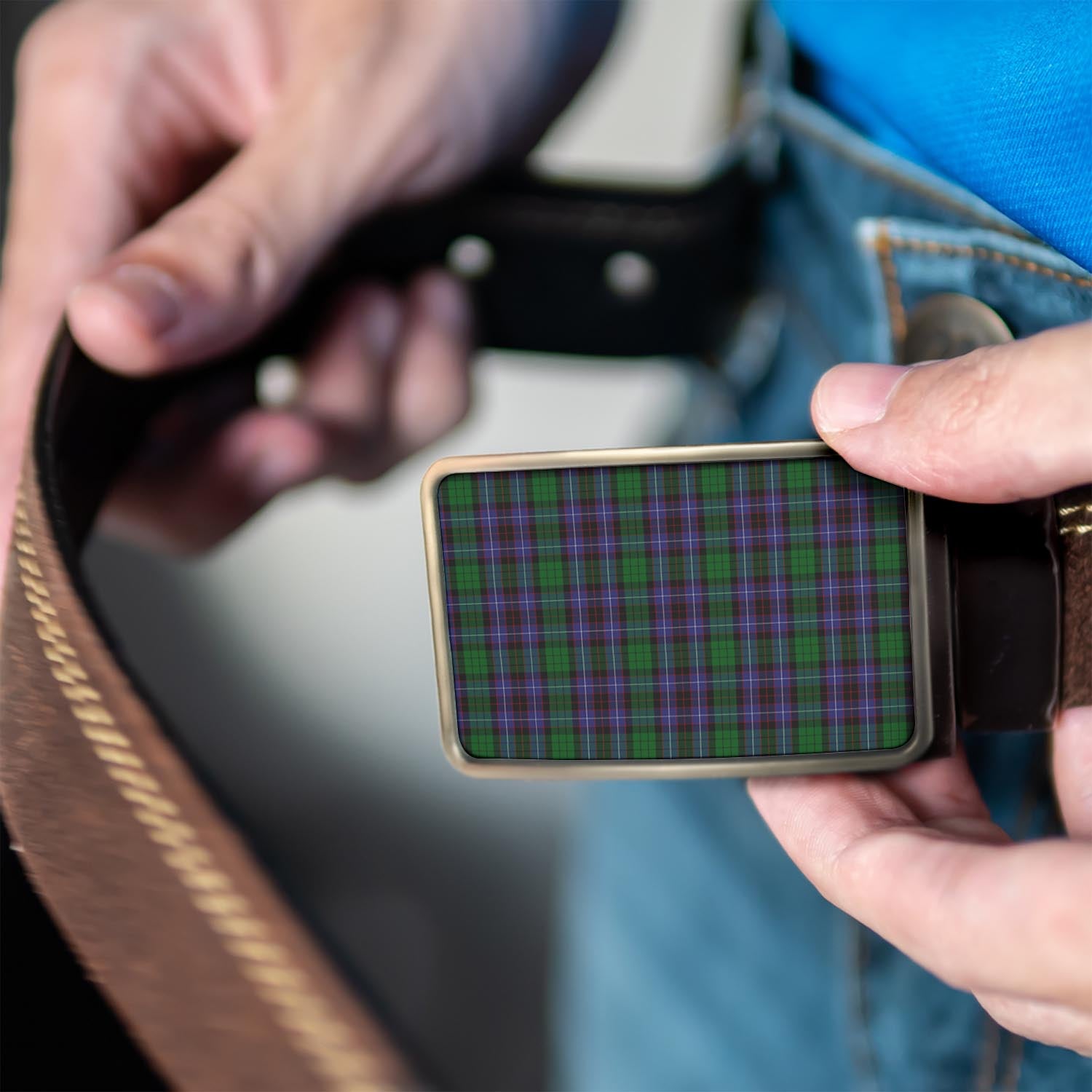 Hunter of Peebleshire Tartan Belt Buckles - Tartan Vibes Clothing