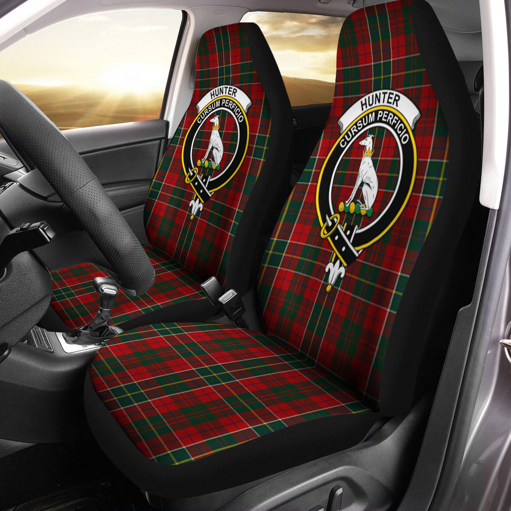 Hunter USA Tartan Car Seat Cover with Family Crest One Size - Tartanvibesclothing