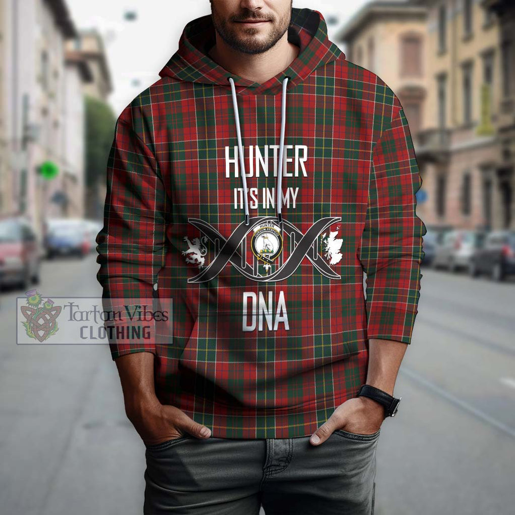 Hunter USA Tartan Hoodie with Family Crest DNA In Me Style Pullover Hoodie - Tartanvibesclothing Shop