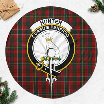 Hunter USA Tartan Christmas Tree Skirt with Family Crest