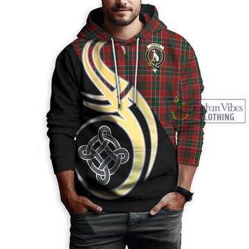 Hunter USA Tartan Hoodie with Family Crest and Celtic Symbol Style