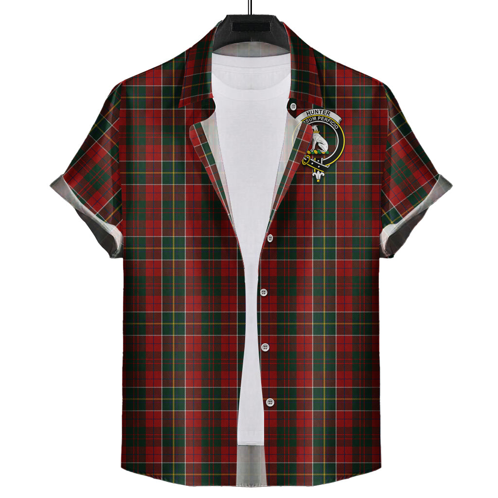 hunter-usa-tartan-short-sleeve-button-down-shirt-with-family-crest